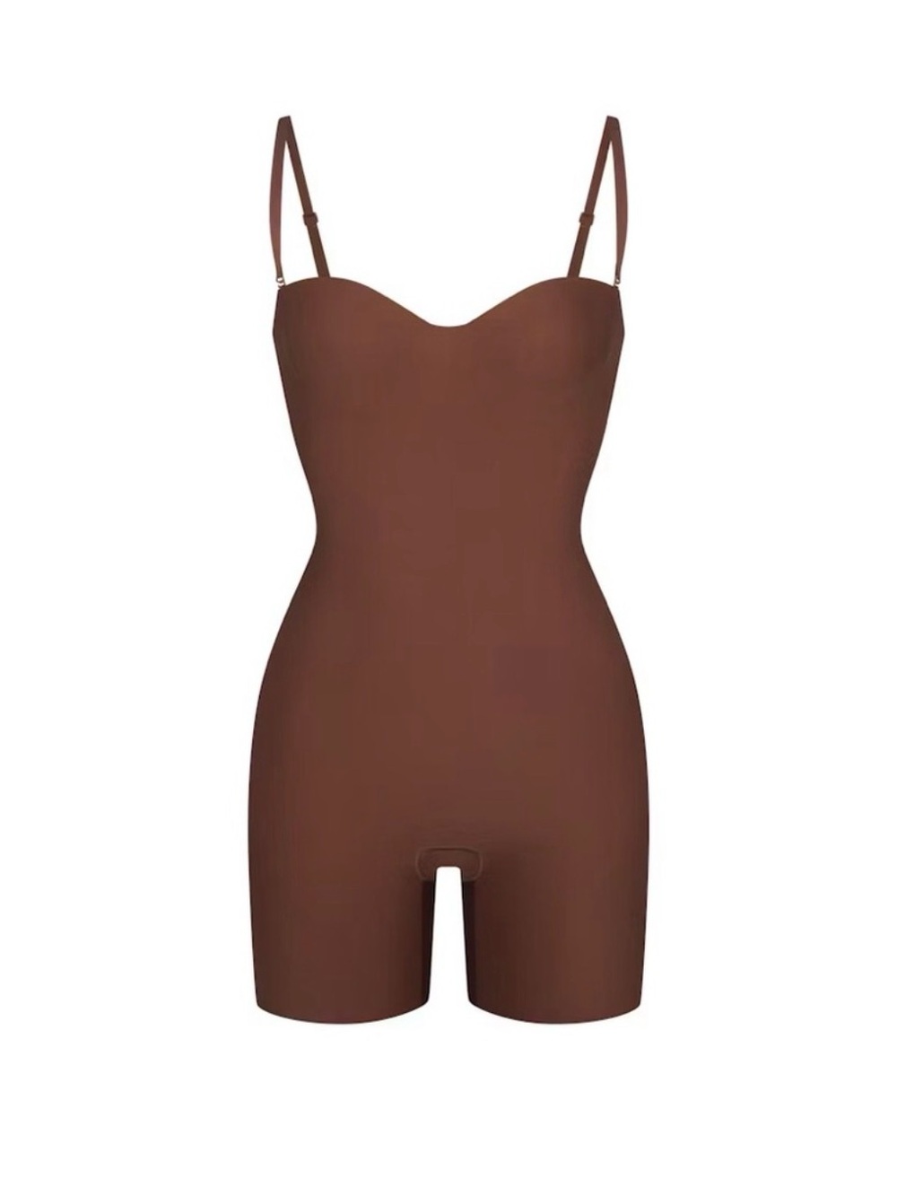 SKIMS Body Zoned Underwire Mid Thigh Bodysuit Cocoa Size Medium NWT - Picture 5 of 5